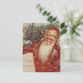 Old World Santa Feestdagenkaart (Staand voorkant)