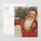 Old World Santa Feestdagenkaart (Voorkant / Achterkant)