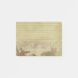 Old World Santa, Sleigh & Reindeer Sticky Note Pad