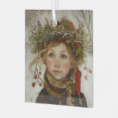 Old World Winter Child Glas Ornament (Voorkant links)