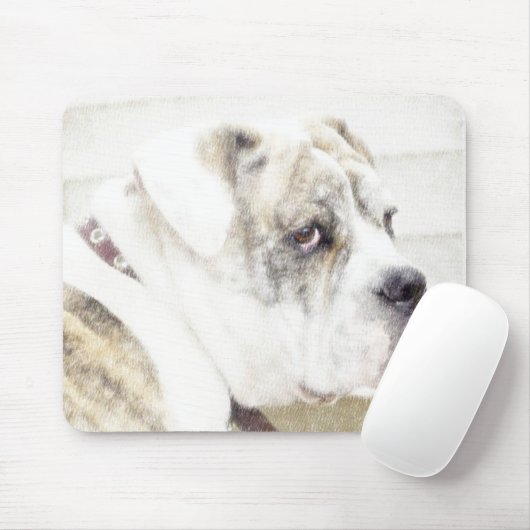 Olde engelse bulgdogge mousepad muismat (Met muis)