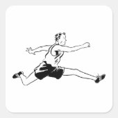 Olden Days Hurdler Vierkante Sticker (Voorkant)
