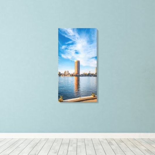 olden Nile Morning in Cairo Canvas Afdruk (Insitu (Houten vloer))