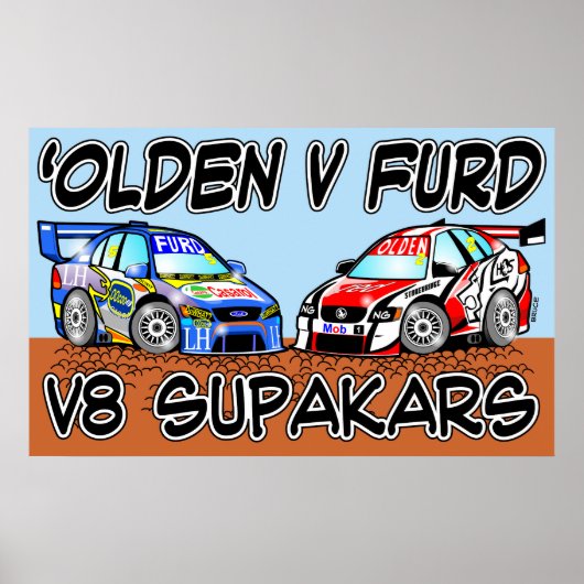 Olden v Furd V8 SupaKars Poster (Voorkant)