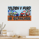 Olden v Furd V8 SupaKars Poster (Keuken)