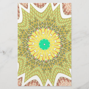 OLDEN YELLOW Afrikaans etnisch stammenpatroon Briefpapier