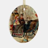 Older and Younger Sisters Ride - Mary Evans Keramisch Ornament (Rechts)
