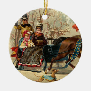 Older and Younger Sisters Ride - Mary Evans Keramisch Ornament