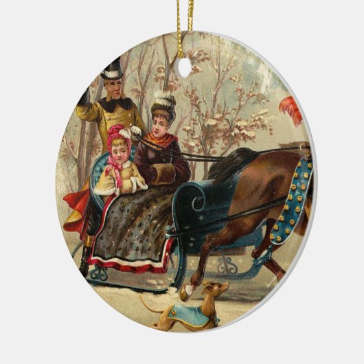 Older and Younger Sisters Ride - Mary Evans Keramisch Ornament (Links)
