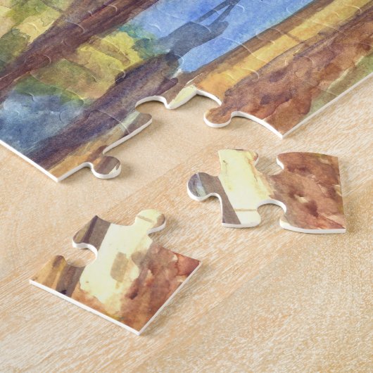 Oldgate Bridge, Morpeth Jigzaag Puzzle Legpuzzel (Zijkant)