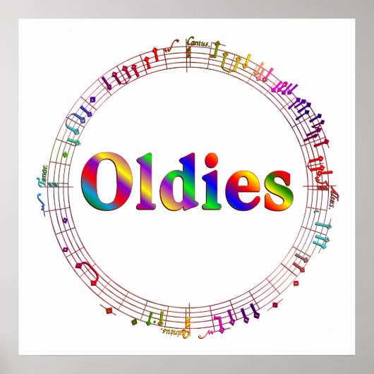 Oldies Music Poster (Voorkant)