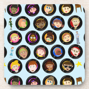 Oldies-tophits voor retroArt Record Drankjes Onderzetter