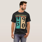 Oldometer 49 50 50th Birthday T-shirt (Voorkant volledig)