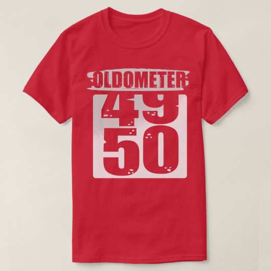 Oldometer 50 50ste verjaardag viering t-shirt (Design voorkant)