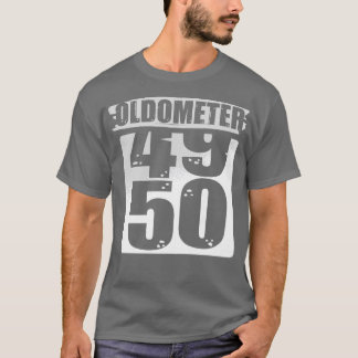Oldometer 50 50ste verjaardag viering t-shirt