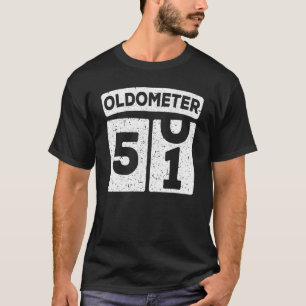 Oldometer 50 51 49e verjaardag t-shirt