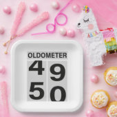 Oldometer 50th Birthday Papieren Bordje (Feest)