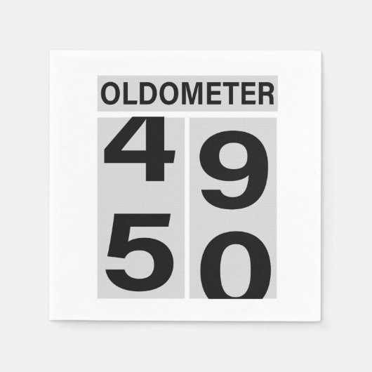 Oldometer 50th Birthday Servet (Voorkant)