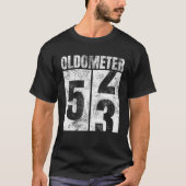 Oldometer 52-53 jaar oud Man Vrouw 53r T-shirt (Voorkant)