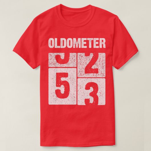 Oldometer 53 jaar Oude geboren in 1968 53e verjaar T-shirt (Design voorkant)