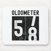 Oldometer 58th Birthday Funny Retro Turning 58 Yea Muismat (Voorkant)