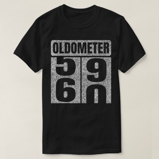 Oldometer 5960 60e verjaardag cadeau idee 60 jaar t-shirt (Design voorkant)
