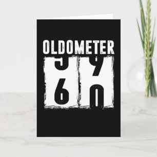 Oldometer 60 60ste verjaardag kaart