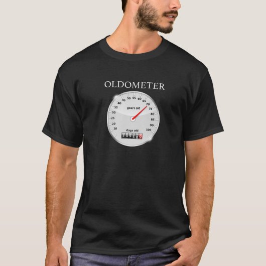 Oldometer 70 jaar oud gemaakt in 1951 Funny 70th B T-shirt (Voorkant)