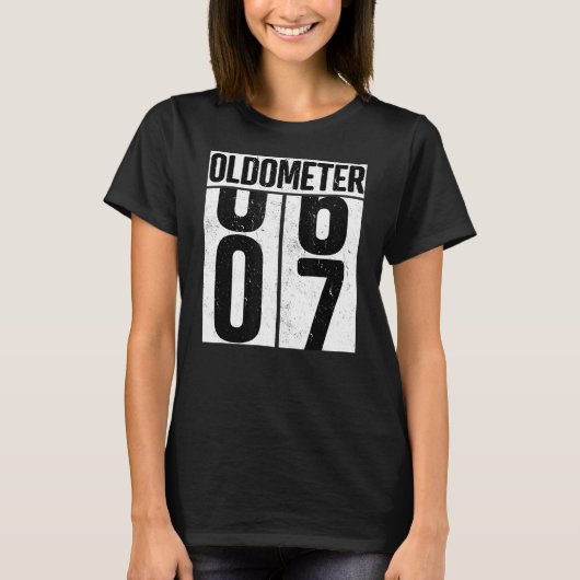 Oldometer 7 7th Birthday Oldometer T-shirt (Voorkant)