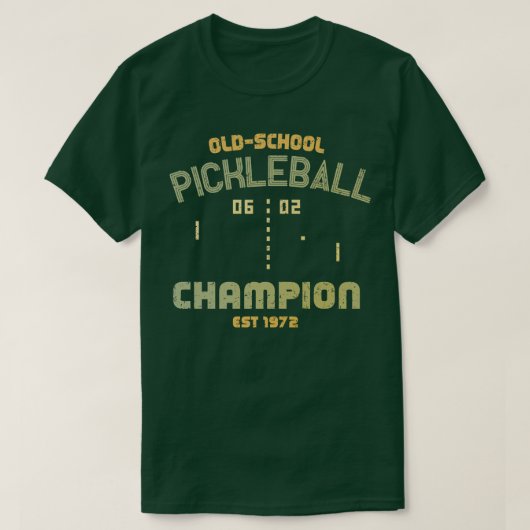 OldSchool Pickleball Champion T-shirt (Design voorkant)