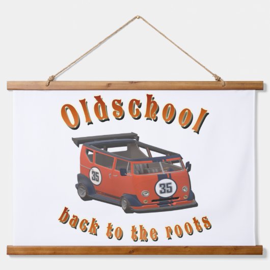 Oldschool Speed - Terug naar de roots! Hangend Wandkleed (Voorkant)