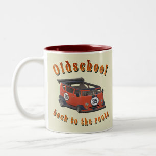 Oldschool Speed - ​Terug naar de roots! Tweekleurige Koffiemok