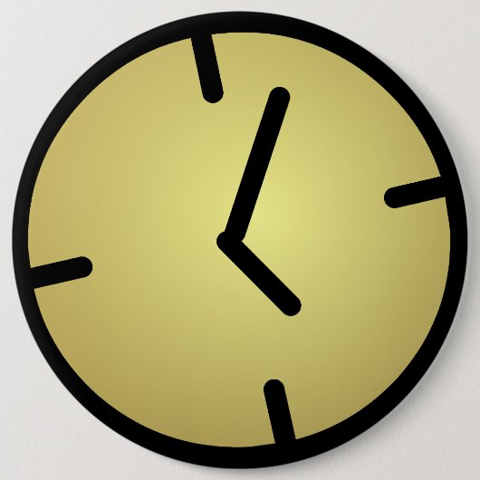Oldskool Clock Badge Ronde Button 6,0 Cm (Voorkant)