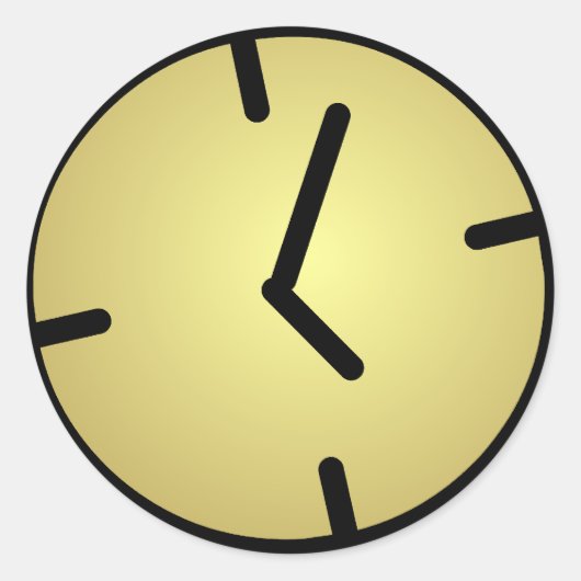 Oldskool klok Stickers (Voorkant)