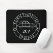 Oldtimer 2CV Abzeichen Engineering Emblem Muismat (Met muis)
