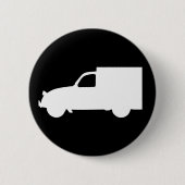 Oldtimer 2cv AZU Transporter Silhouette Ronde Button 5,7 Cm (Voorkant)