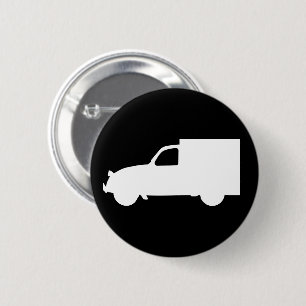 Oldtimer 2cv AZU Transporter Silhouette Ronde Button 5,7 Cm