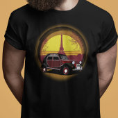 Oldtimer 2cv Charleston Paris Sonnenuntergang T-shirt