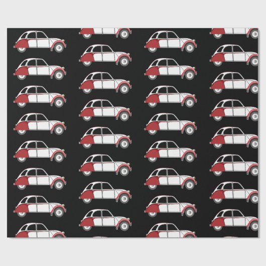 Oldtimer 2CV Dolly Rot Cadeaupapier (Vlak)