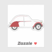 Oldtimer 2CV Dolly Rot Sticker (Vel)