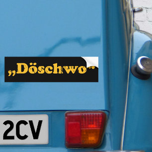Oldtimer 2cv Döschwo Typografie Bumpersticker