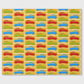 Oldtimer 2cv Ente Ampel Cadeaupapier (Vlak)