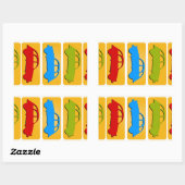 Oldtimer 2cv Ente Ampel Rechthoekige Sticker (Vel)