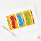 Oldtimer 2cv Ente Ampel Rechthoekige Sticker (Envelop)