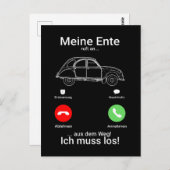 Oldtimer 2cv Ente Silhouette Smartphone Briefkaart (Voorkant / Achterkant)