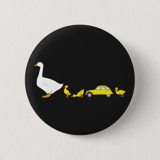 Oldtimer 2cv Entenfamilie Ronde Button 5,7 Cm (Voorkant)