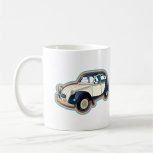 Oldtimer 2CV franse klassieke auto Koffiemok