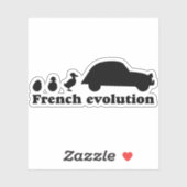 Oldtimer 2cv French Evolution Sticker (Vel)