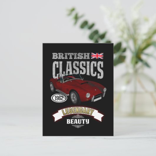 Oldtimer AC Cobra British Beauty Briefkaart (Staand voorkant)