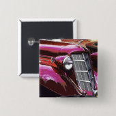Oldtimer: Auburn Vierkante Button 5,1 Cm (Voorkant /achterkant)